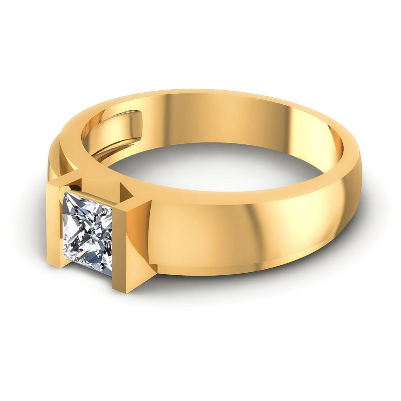 Princess Diamonds 0.35CT Solitaire Ring in 14KT Rose Gold