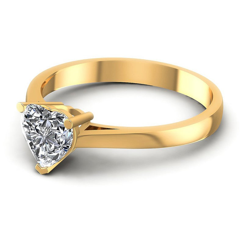Heart Diamonds 0.35CT Solitaire Ring in 14KT Rose Gold
