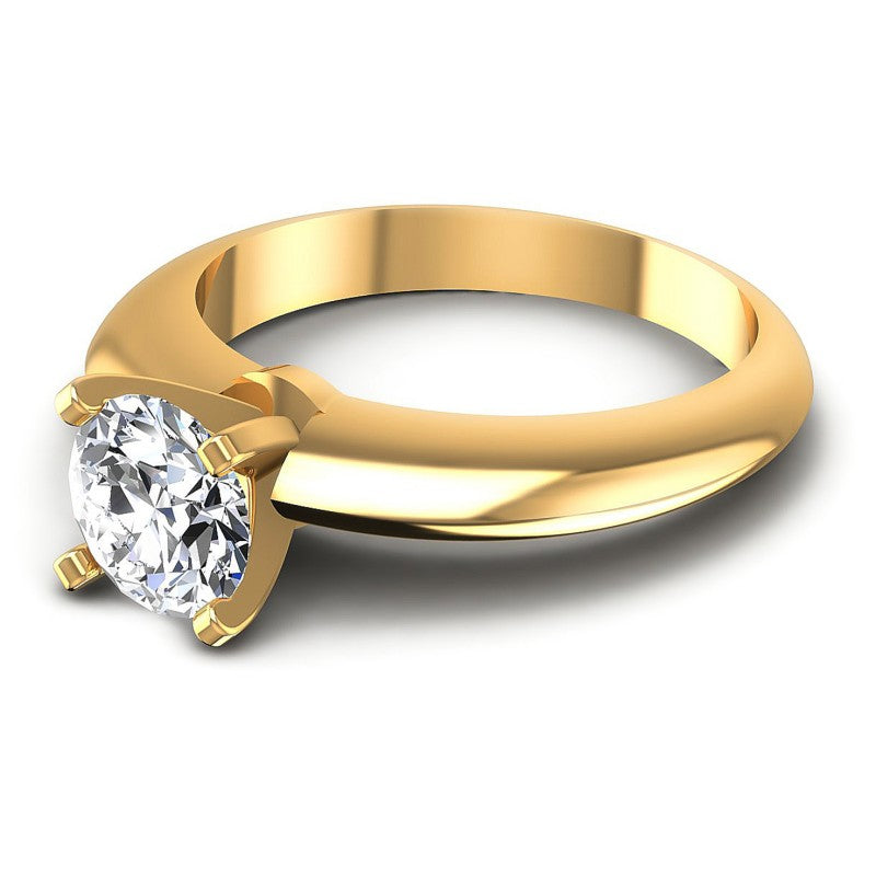Round Diamonds 0.35CT Solitaire Ring in 14KT Rose Gold