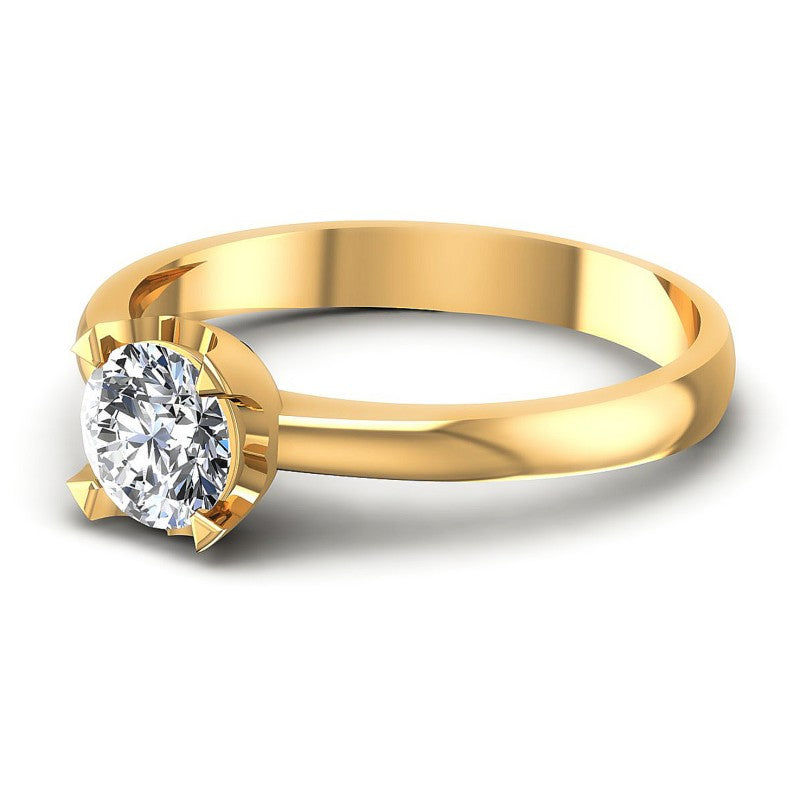 Round Diamonds 0.35CT Solitaire Ring in 14KT Rose Gold