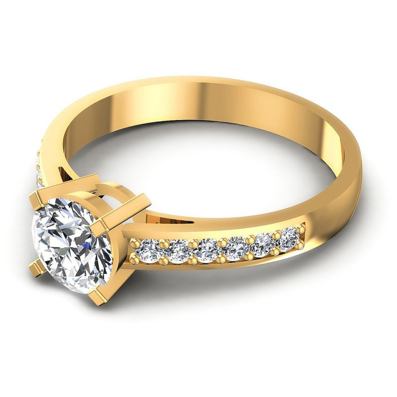 Round Diamonds 0.55CT Engagement Ring in 14KT Rose Gold