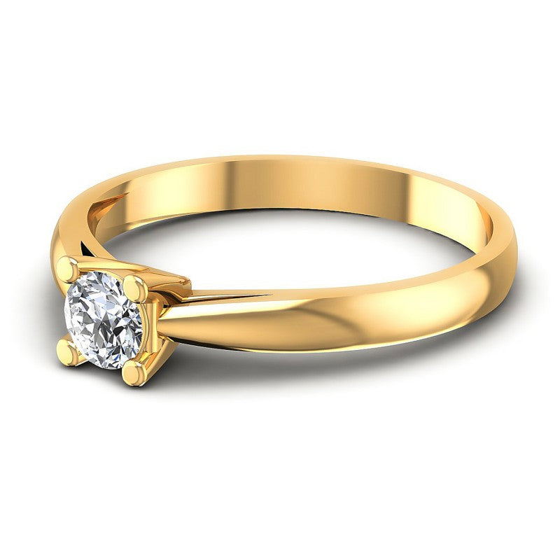 Round Diamonds 0.35CT Solitaire Ring in 14KT Rose Gold
