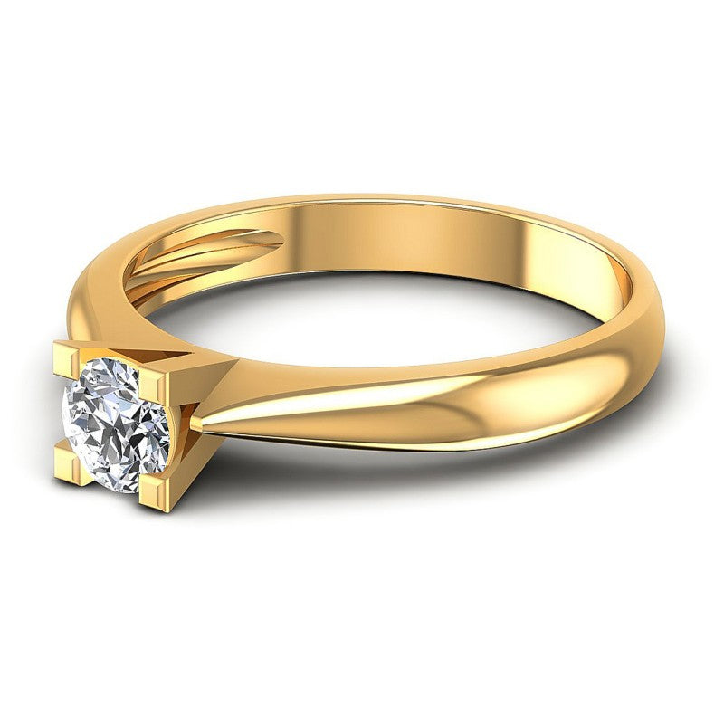 Round Diamonds 0.35CT Solitaire Ring in 14KT Rose Gold