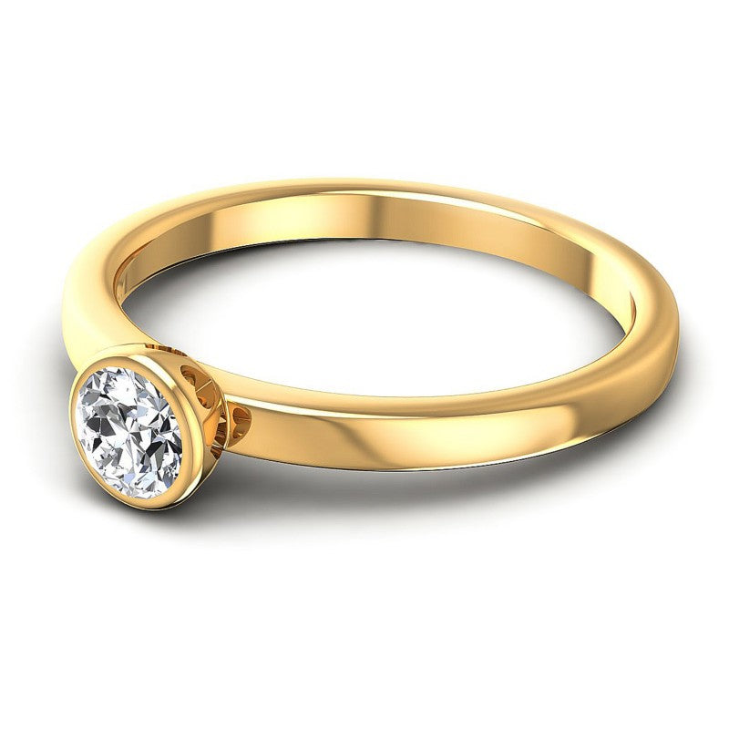 Round Diamonds 0.35CT Solitaire Ring in 14KT Rose Gold