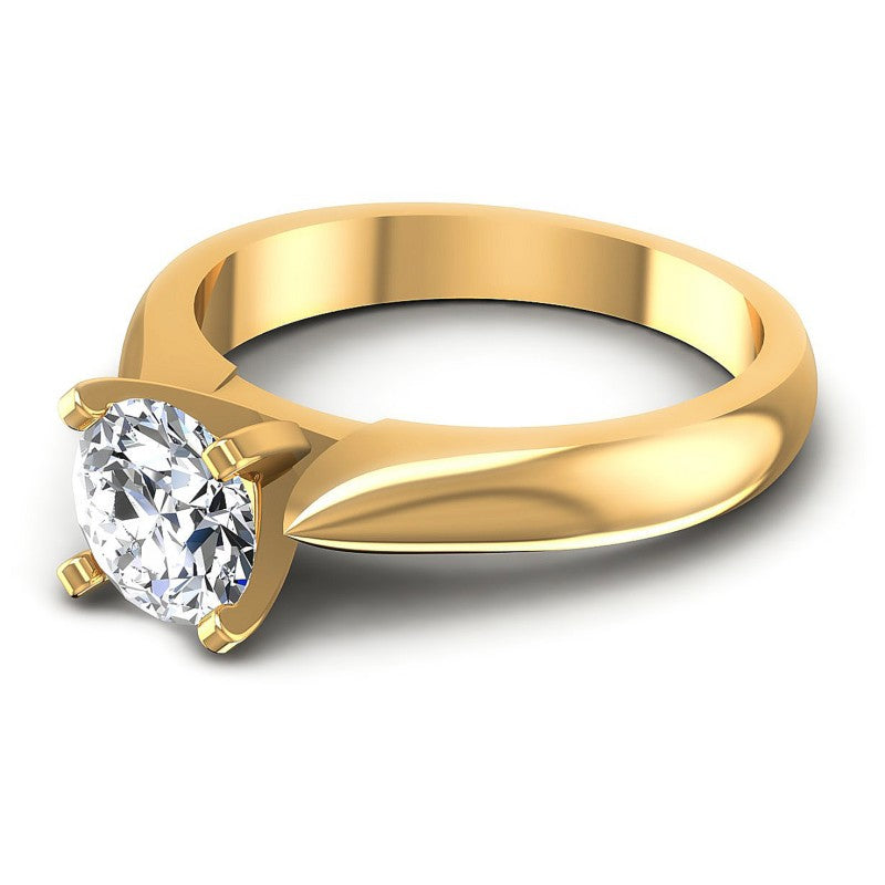 Round Diamonds 0.35CT Solitaire Ring in 14KT Rose Gold