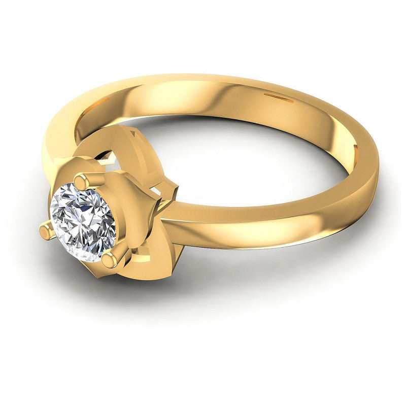 Round Diamonds 0.35CT Solitaire Ring in 14KT Rose Gold