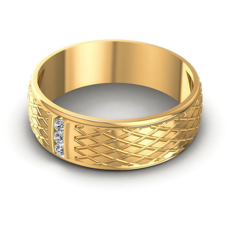 Round Diamonds 0.05CT Diamonds Wedding Band in 14KT Rose Gold