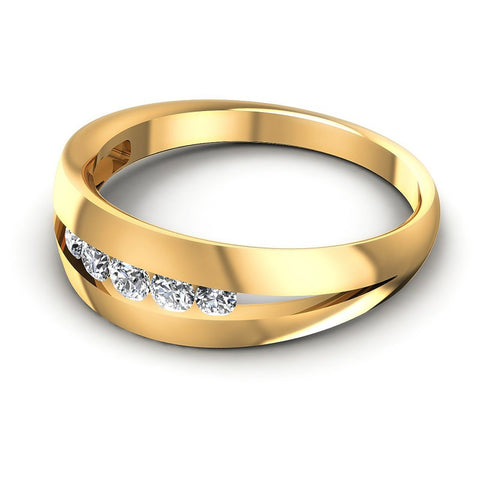 Round Diamonds 0.35CT Diamonds Wedding Band in 14KT Rose Gold