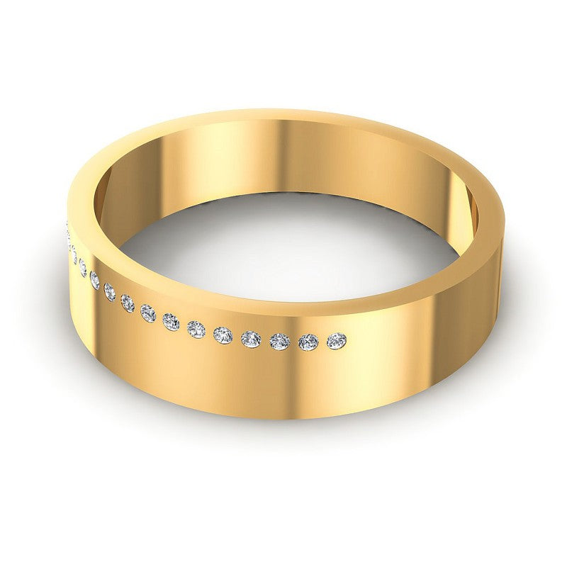 Round Diamonds 0.10CT Diamonds Wedding Band in 14KT Rose Gold