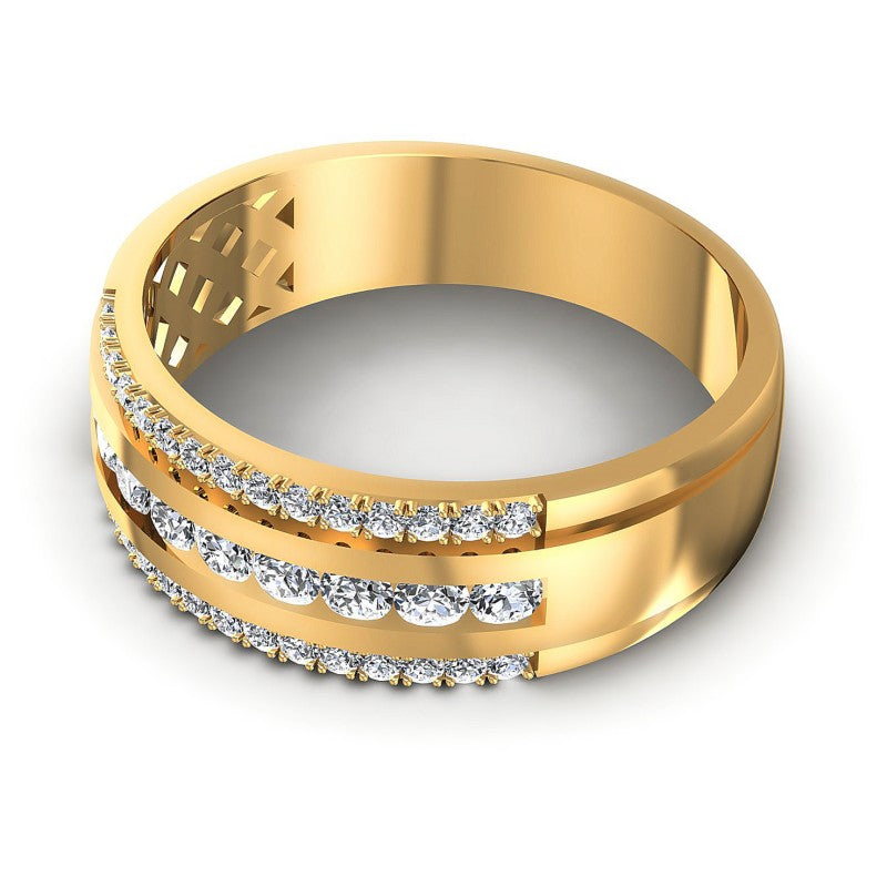 Chic Round Diamonds 0.65CT Diamonds Wedding Band