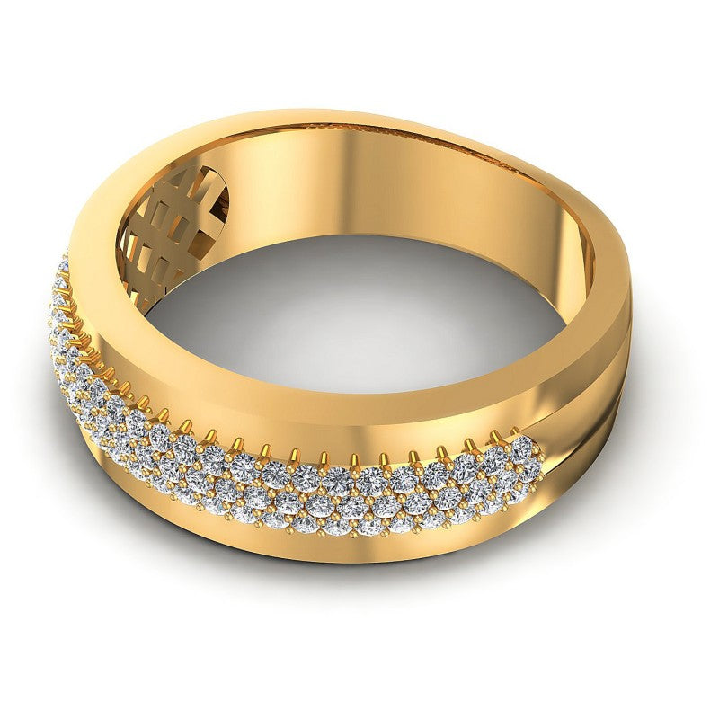Embellished Round Diamonds 0.45CT Diamonds Wedding Band