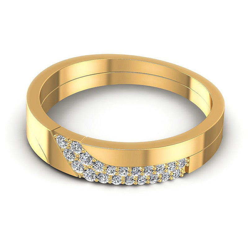 Round Diamonds 0.25CT Diamonds Wedding Band in 14KT Rose Gold