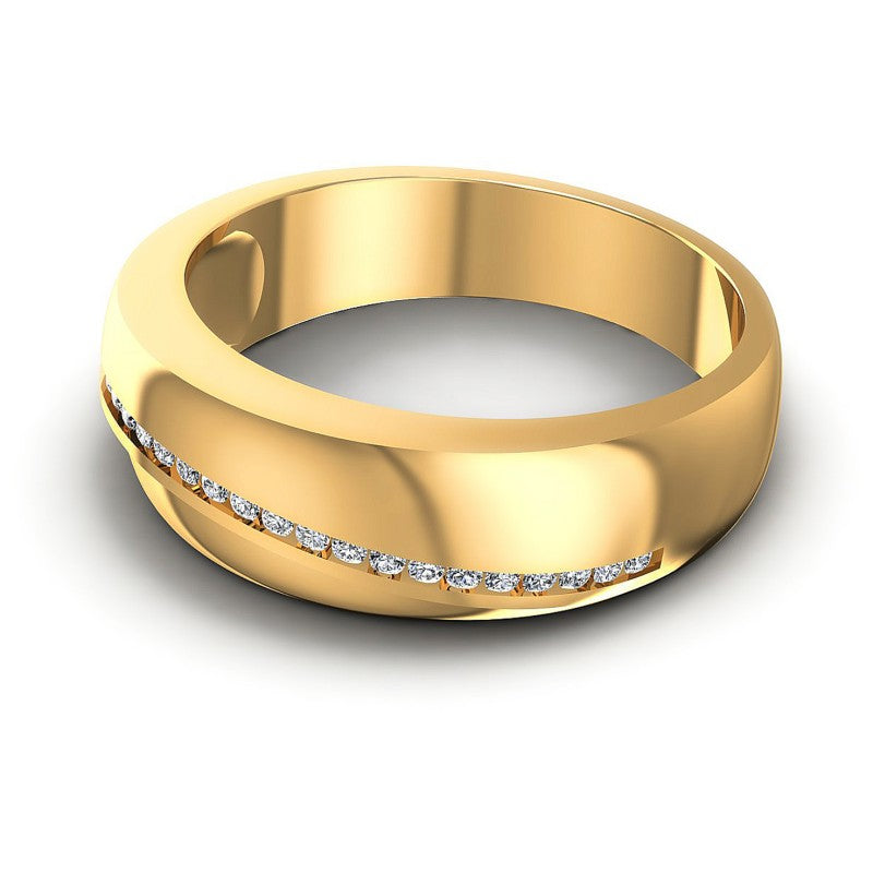 Round Diamonds 0.20CT Diamonds Wedding Band in 14KT Rose Gold