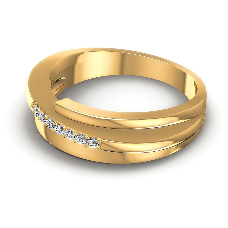 Embellished Round Diamonds 0.10CT Diamonds Wedding Band