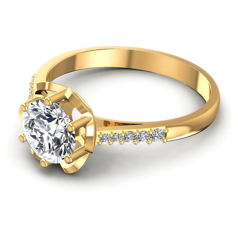 Round Diamonds 0.50CT Engagement Ring in 14KT Rose Gold