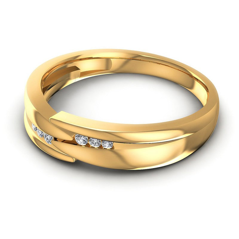 Embellished Round Diamonds 0.15CT Diamonds Wedding Band