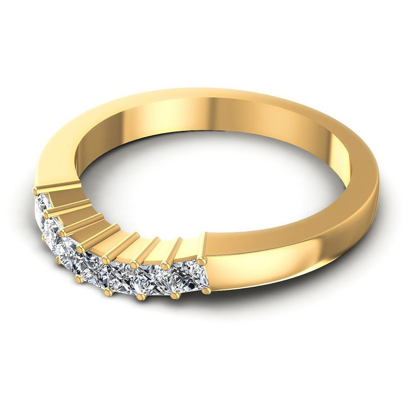 Exquisite Princess Diamonds 0.45CT Diamonds Wedding Band