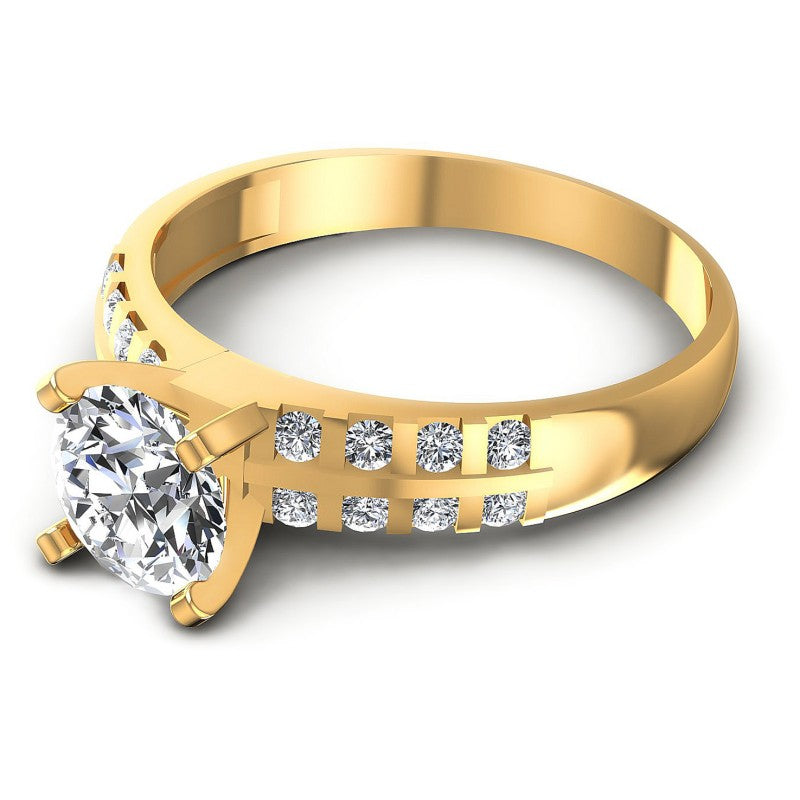 Round Diamonds 0.60CT Engagement Ring in 14KT Rose Gold