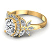 Round and Oval and Marquise Diamonds 1.15CT Halo Ring in 14KT Rose Gold