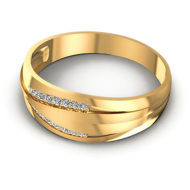 Chic Round Diamonds 0.20CT Diamonds Wedding Band