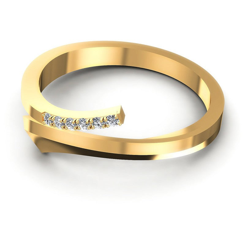 Chic Round Diamonds 0.10CT Diamonds Wedding Band