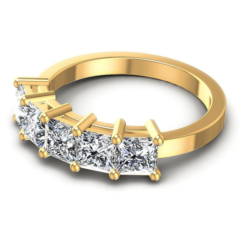 Exceptional Princess Diamonds 1.65CT Diamonds Wedding Band