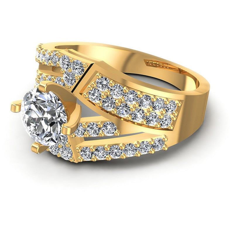 Round Diamonds 1.25CT Engagement Ring in 14KT Rose Gold