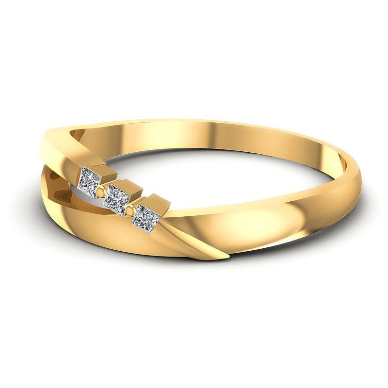 Beautiful Princess Diamonds 0.10CT Diamonds Wedding Band