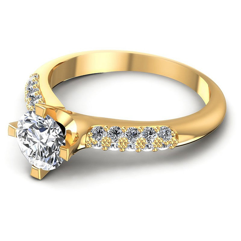 Round Diamonds 0.70CT Engagement Ring in 14KT Rose Gold