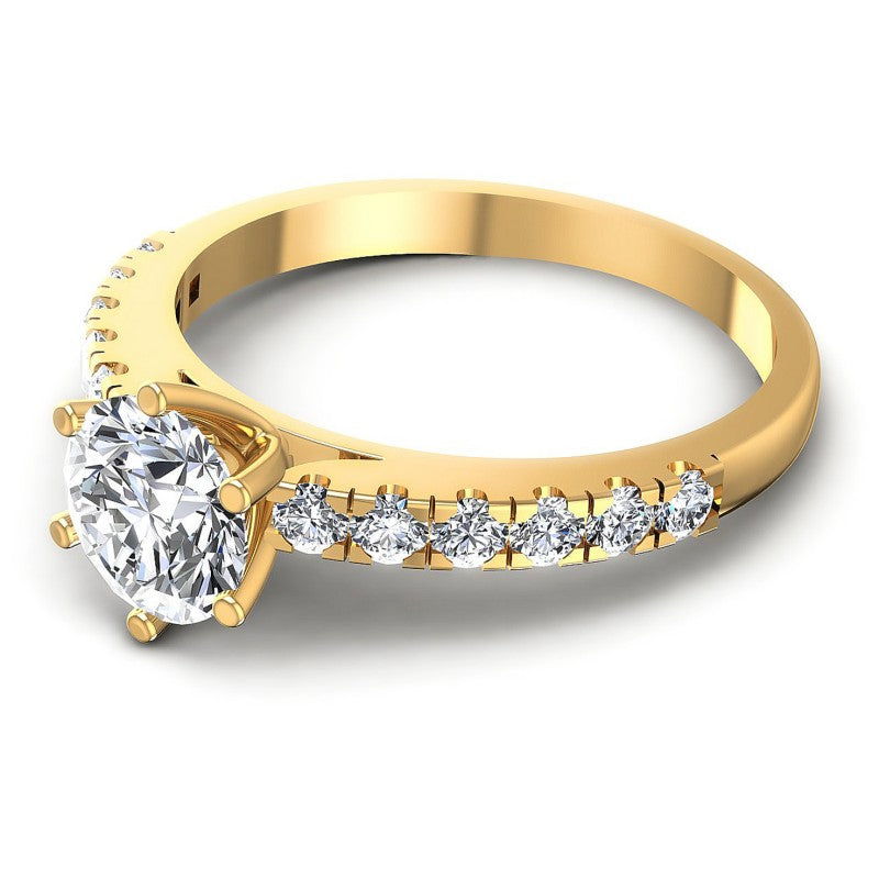 Round Diamonds 0.80CT Engagement Ring in 14KT Rose Gold