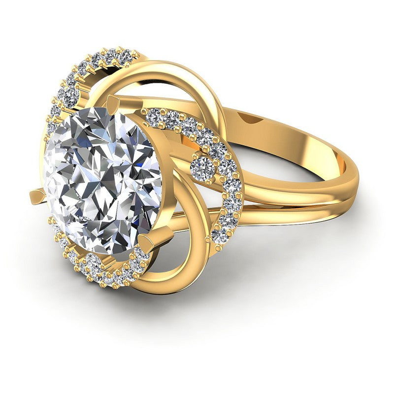 Round Diamonds 0.60CT Engagement Ring in 14KT Rose Gold
