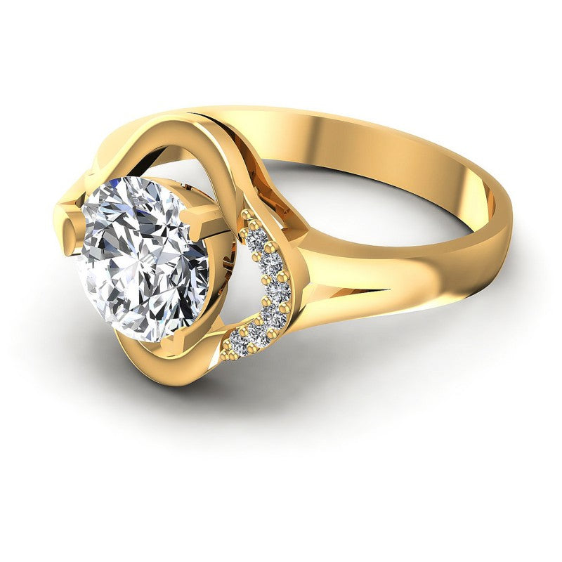 Round Diamonds 0.40CT Engagement Ring in 14KT Rose Gold