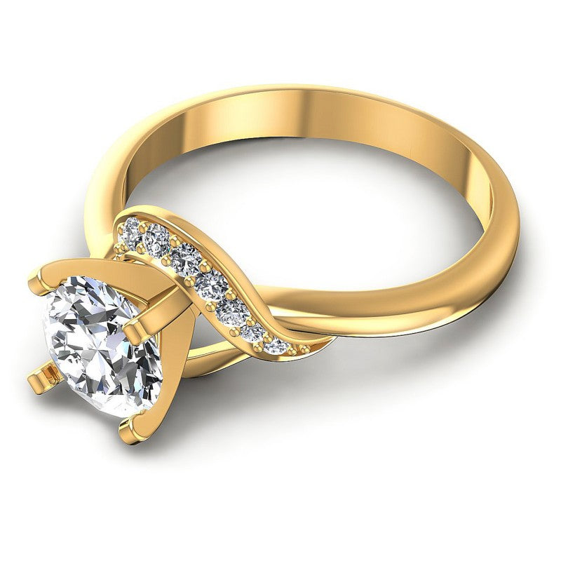 Round Diamonds 0.50CT Engagement Ring in 14KT Rose Gold