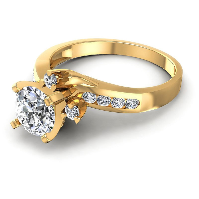 Round Diamonds 0.70CT Engagement Ring in 14KT Rose Gold