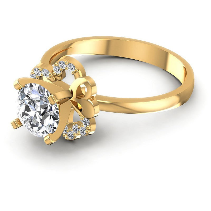 Round Diamonds 0.40CT Engagement Ring in 14KT Rose Gold