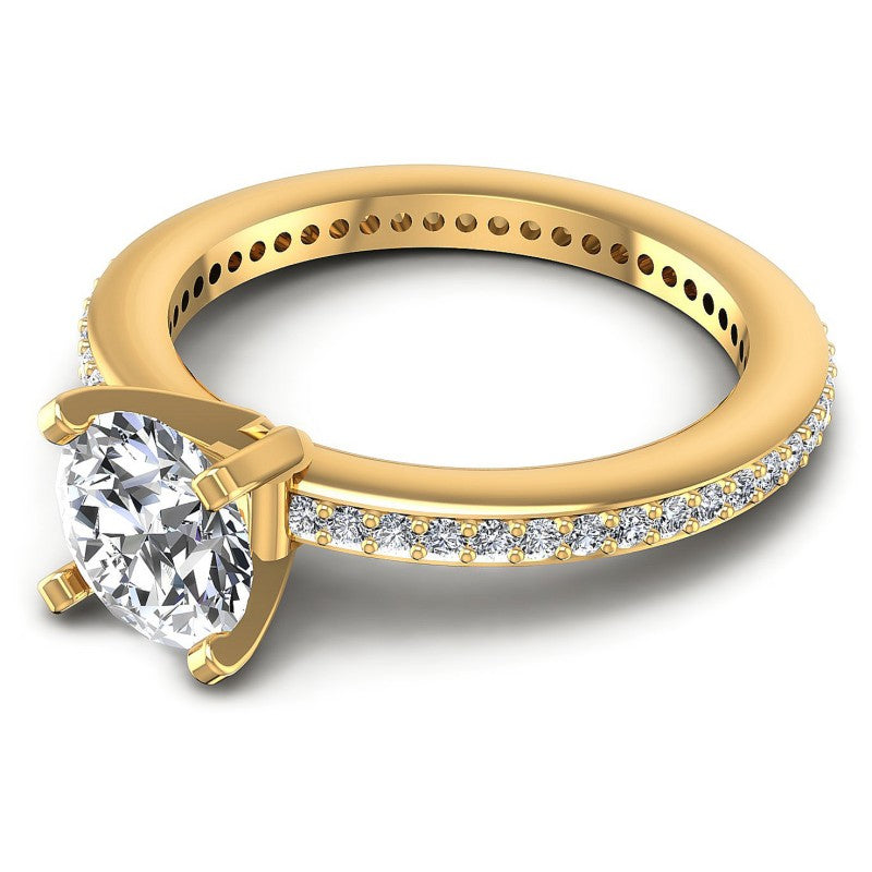 Round Diamonds 0.75CT Engagement Ring in 14KT Rose Gold