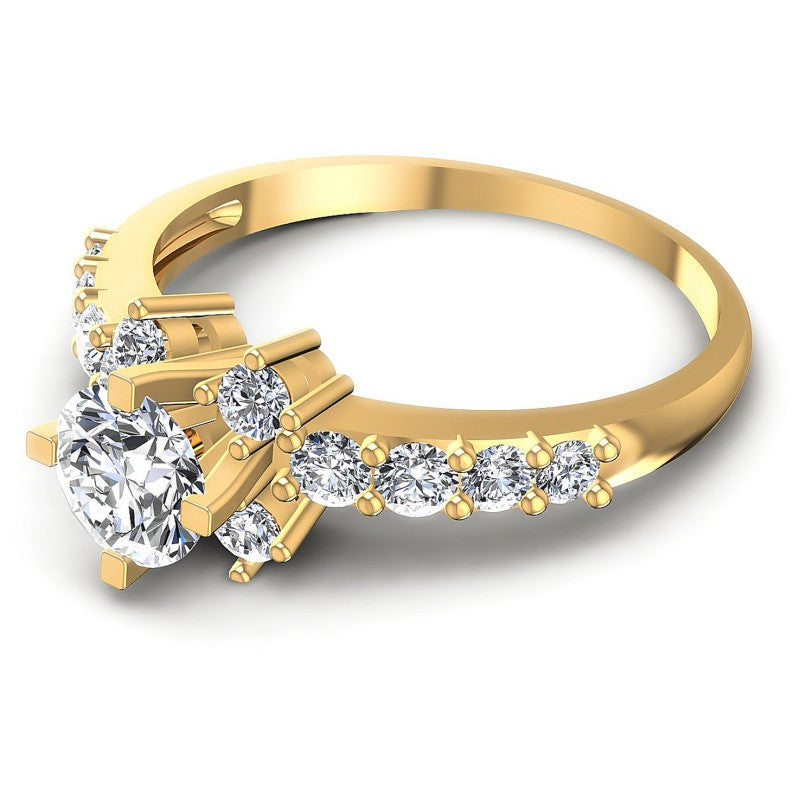 Round Diamonds 0.75CT Engagement Ring in 14KT Rose Gold