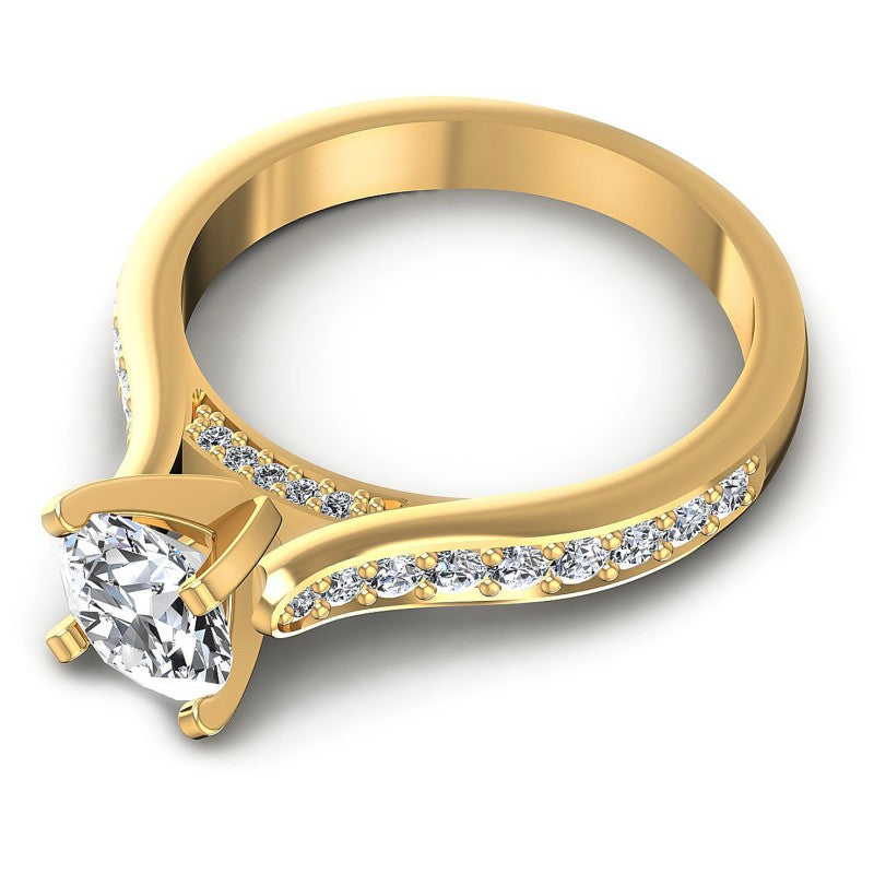 Round Diamonds 0.85CT Engagement Ring in 14KT Rose Gold
