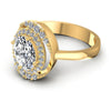 Round and Oval Diamonds 0.80CT Halo Ring in 14KT Rose Gold