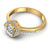 Round Diamonds 0.60CT Halo Ring in 14KT Rose Gold