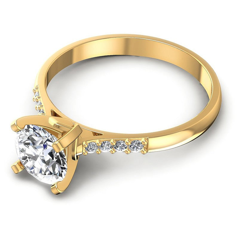 Round Diamonds 0.50CT Engagement Ring in 14KT Rose Gold