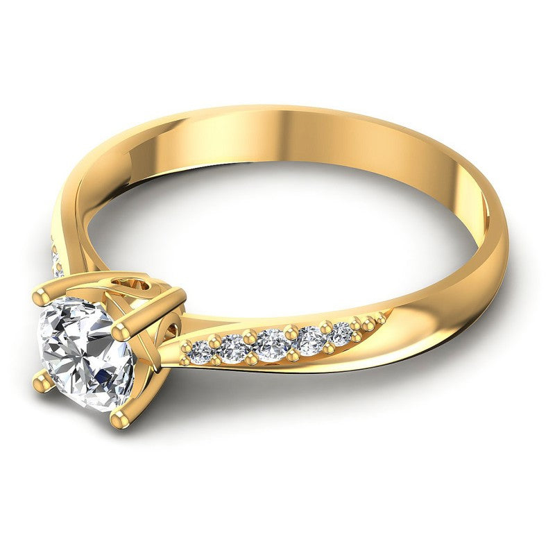 Round Diamonds 0.50CT Engagement Ring in 14KT Rose Gold
