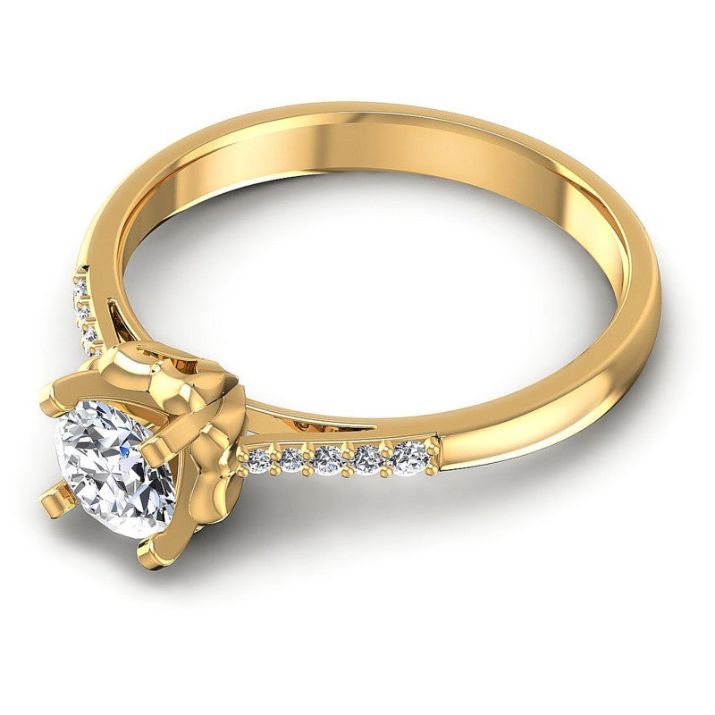 Round Diamonds 0.50CT Engagement Ring in 14KT Rose Gold