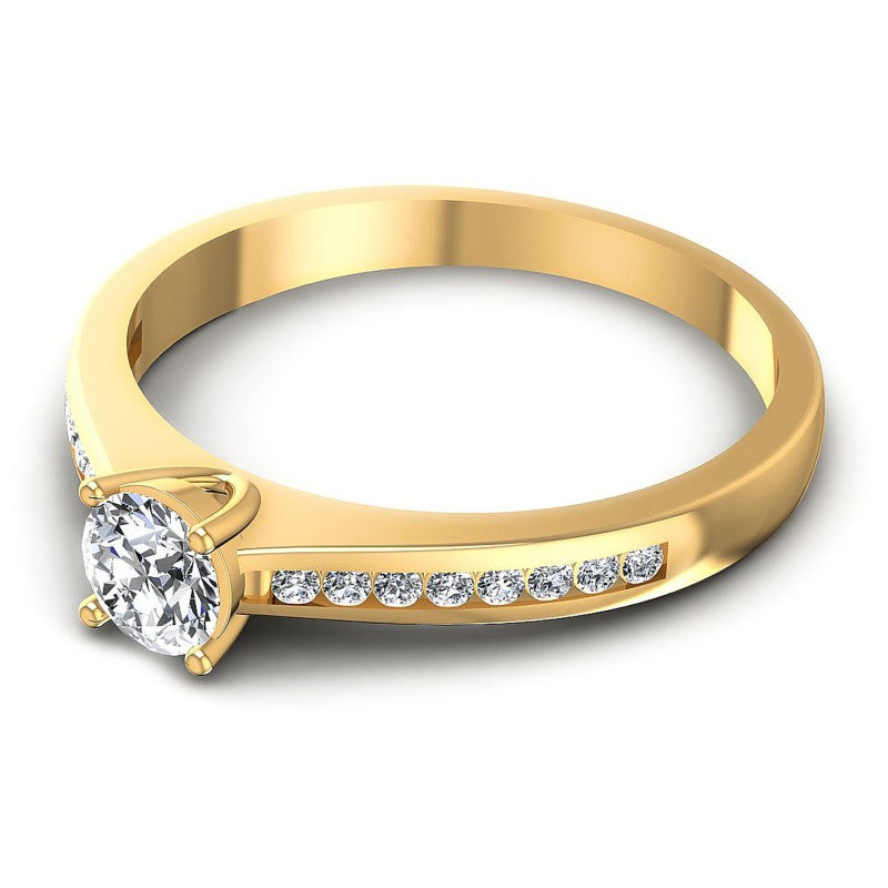 Round Diamonds 0.45CT Engagement Ring in 14KT Rose Gold