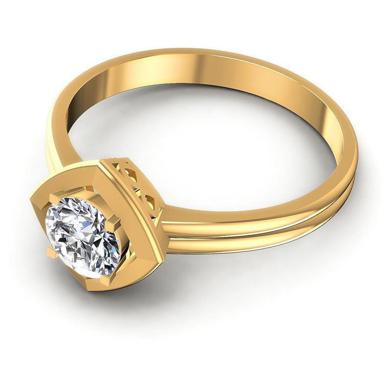 Round Diamonds 0.35CT Solitaire Ring in 14KT Rose Gold