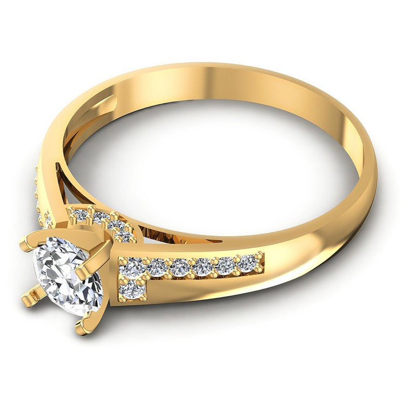 Round Diamonds 0.55CT Engagement Ring in 14KT Rose Gold