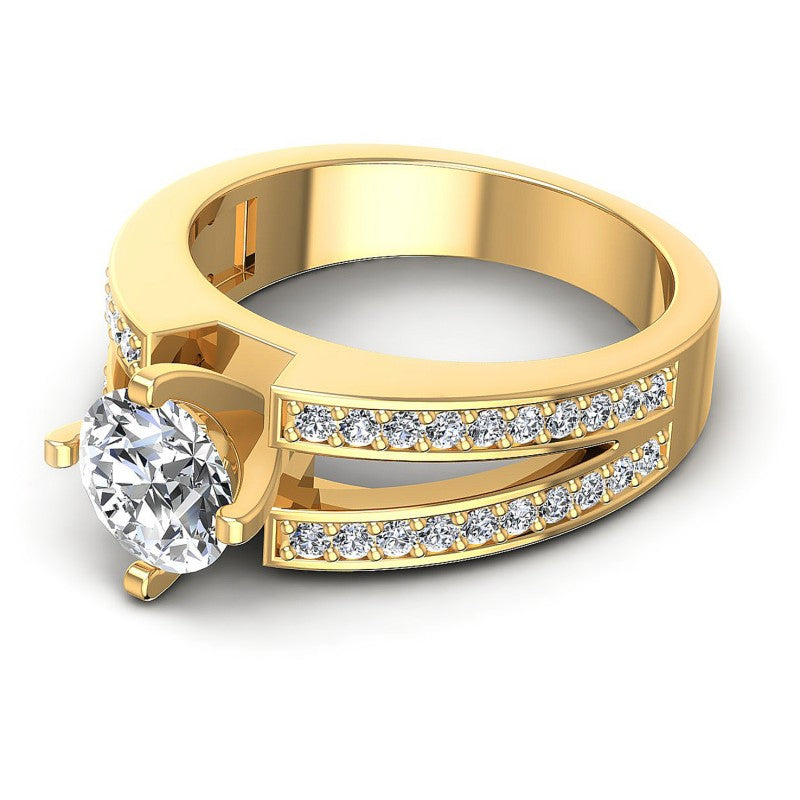 Round Diamonds 0.80CT Engagement Ring in 14KT Rose Gold