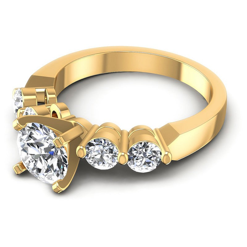 Round Diamonds 0.90CT Engagement Ring in 14KT Rose Gold