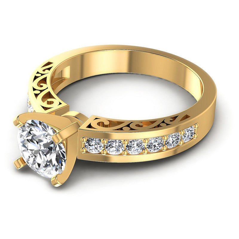 Round Diamonds 0.75CT Engagement Ring in 14KT Rose Gold