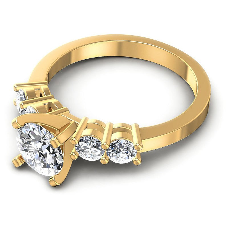Round Diamonds 0.85CT Engagement Ring in 14KT Rose Gold